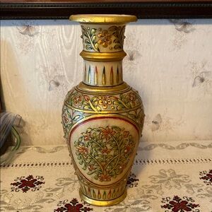 Floral Gold Vase
